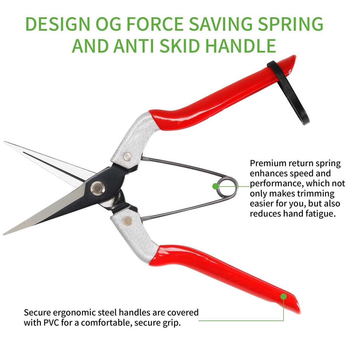 2Pack Gardening Bypass Hand Pruners-Pruning Shears Scissors Perfect for Cutting Thick Branches-GARTOL