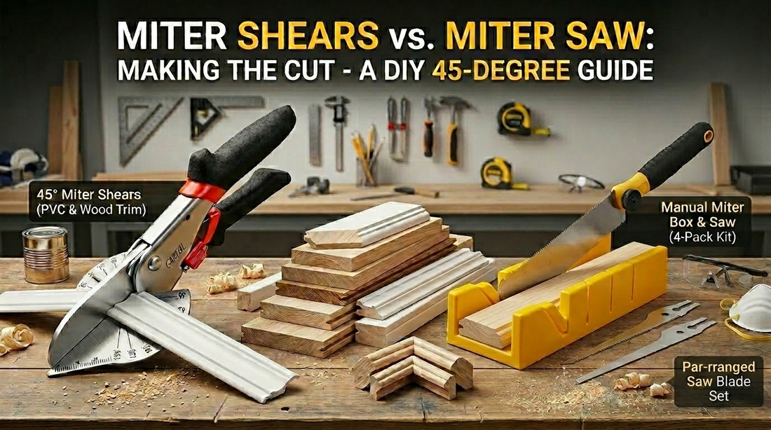 Miter shears vs miter saw comparison for trim cutting