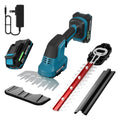 GARTOL Hedge Trimmer Cordless 2-in-1 12'' Bush Trimmer Electric Hedge Shears