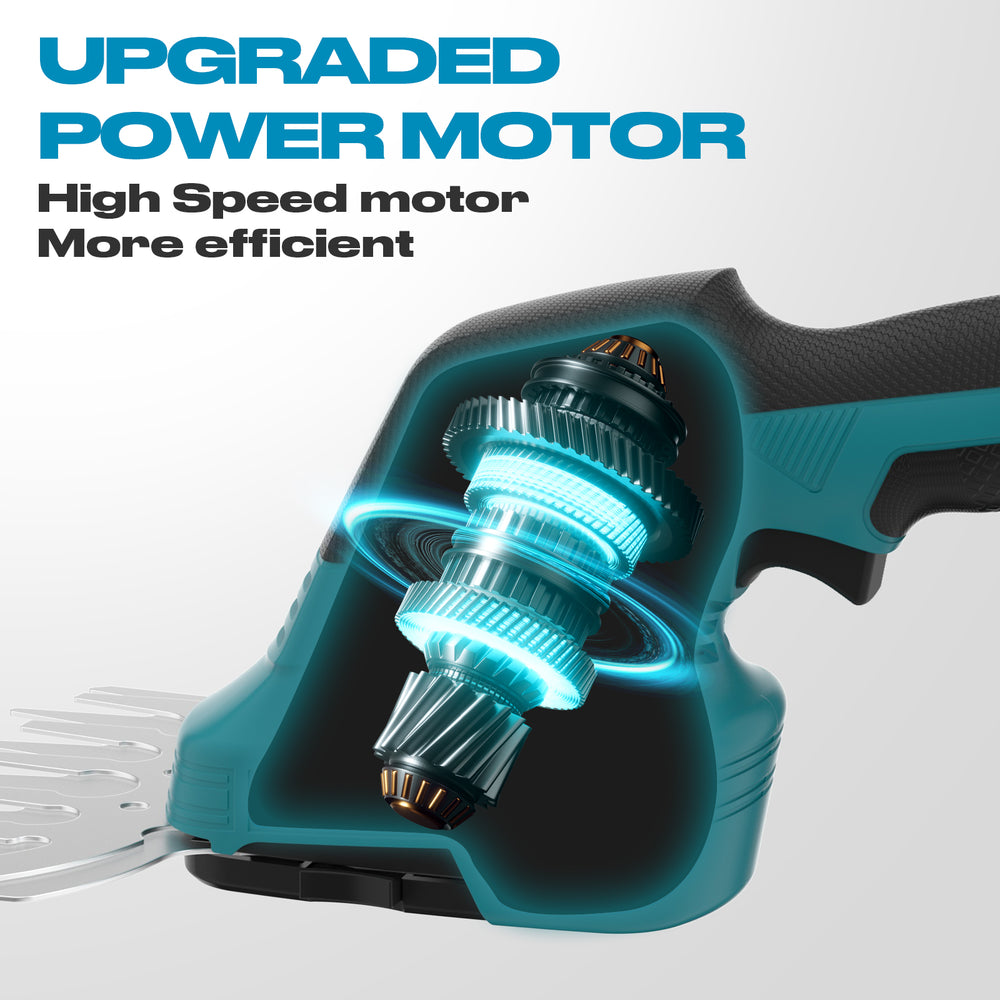 GARTOL Cordless Hedge Trimmer 2-in-1 - Electric Grass Shear & Bush Trimmer