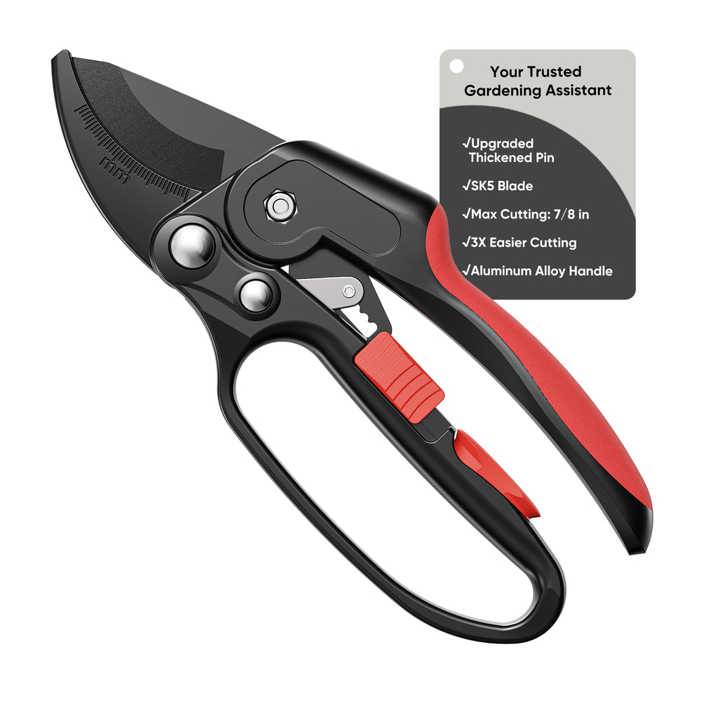 GARTOL Ratchet Pruning Shears - Professional Clippers for Weak Hands