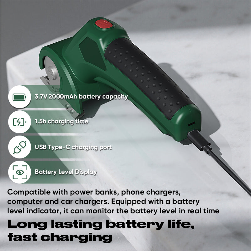 GARTOL 3.7V Rechargeable Electric Scissors for Fabric & Leather Cutting