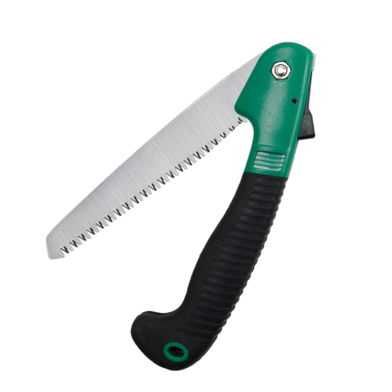 GARTOL 7.7" Folding Saw with Triple-Cut Razor Teeth Hand Saw（Green）