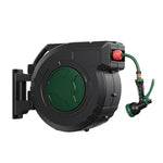 GARTOL 5/8" 40m Retractable Hose Reel – Anti-Freeze, UV-Resistant, 180° Swivel, 60PSI, Adjustable Spray Nozzle (SGC009C)