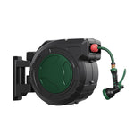GARTOL 1/2" 33m Retractable Hose Reel – Anti-Freeze, UV-Resistant, 180° Swivel, 60PSI, Adjustable Spray Nozzle (SGC009A)