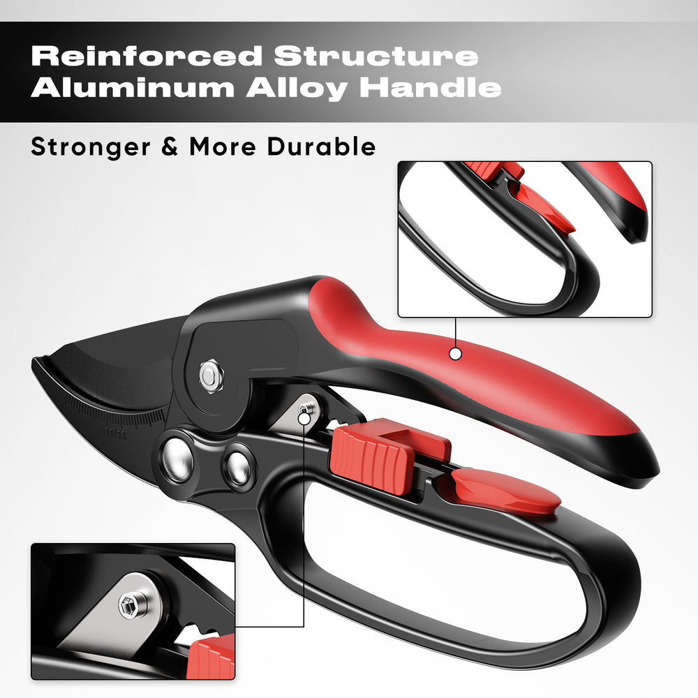 GARTOL Ratchet Pruning Shears - Professional Clippers for Weak Hands