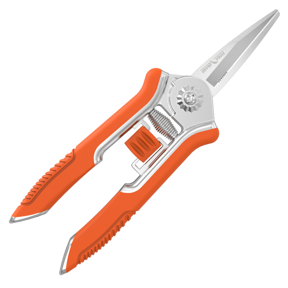 GARTOL 6.5" Orange Pruning Shears - Sharp Floral & Garden Scissors