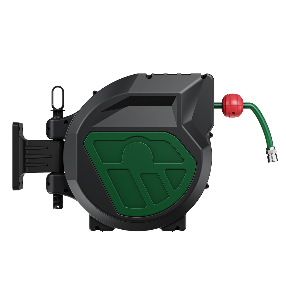 GARTOL 15m Retractable Air Hose Reel – Anti-Freeze, UV-Resistant, 180° Swivel, 28.9PSI, Quick Connector (SGC006E)