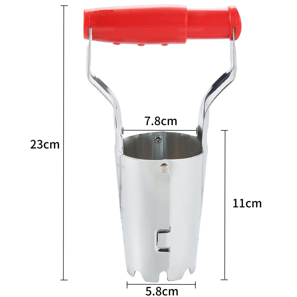 GARTOL Red Bulb Planter with Depth Markers - Alloy Steel Transplanter