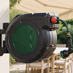 GARTOL 1/2" 33m Retractable Hose Reel – Anti-Freeze, UV-Resistant, 180° Swivel, 60PSI, Adjustable Spray Nozzle (SGC009A)
