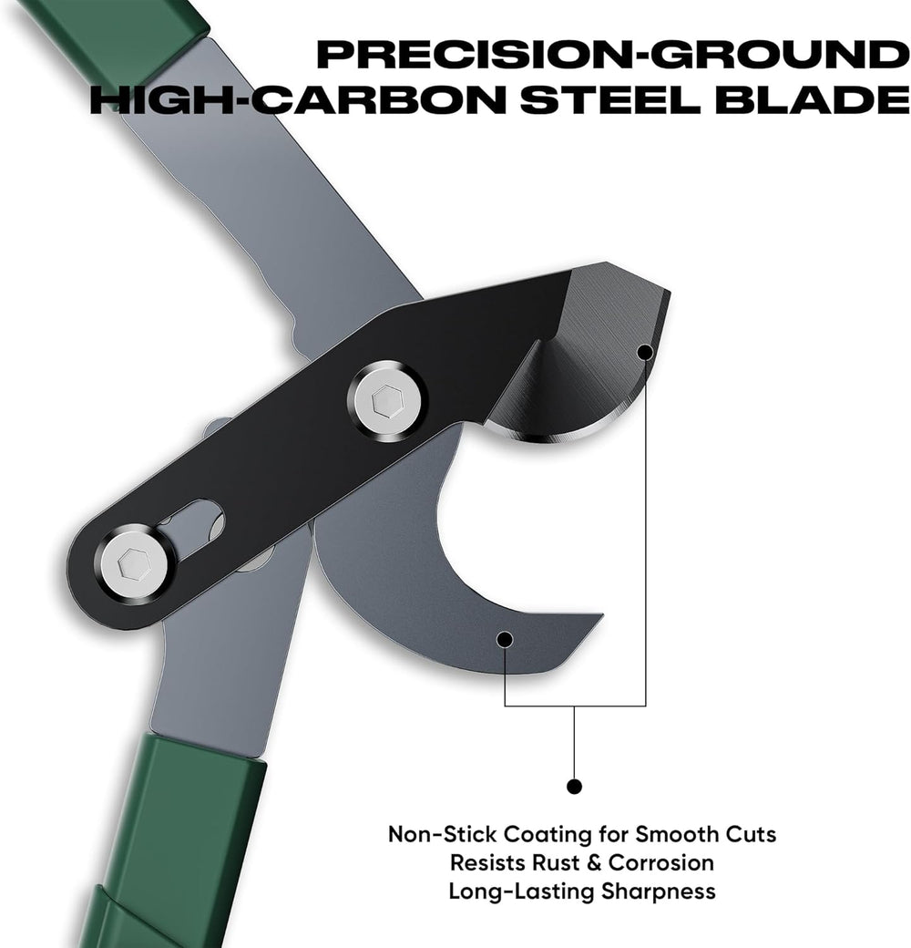 GARTOL loppers precision-ground high-carbon steel blade with non-stick coating