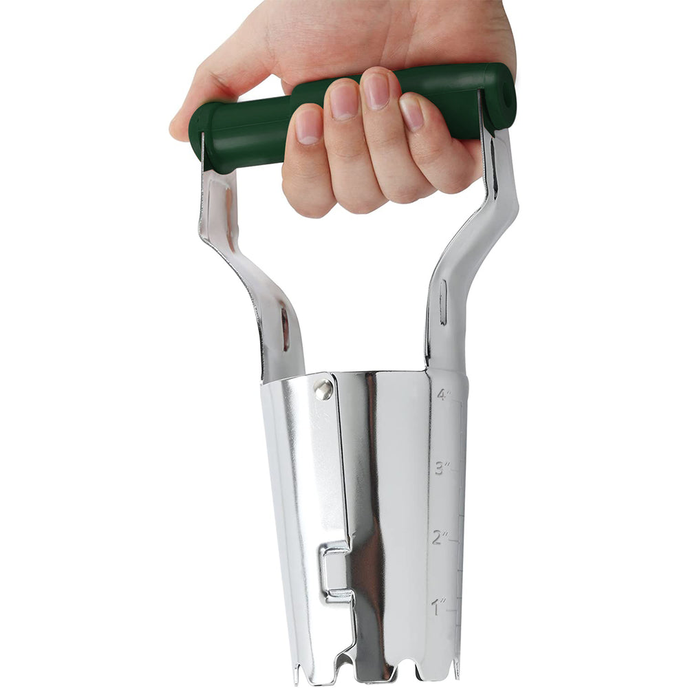 GARTOL Bulb Planter with Depth Mark - Alloy Steel Transplanter Tool