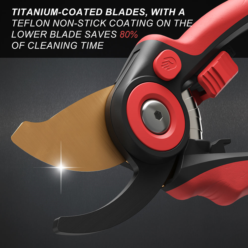 GARTOL 7.8" Professional Bypass Pruning Shears - 65Mn Steel Clipper