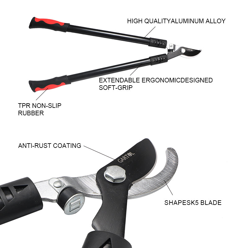 GARTOL 28" Professional Bypass Lopper - Heavy Duty Tree Branch Trimmer