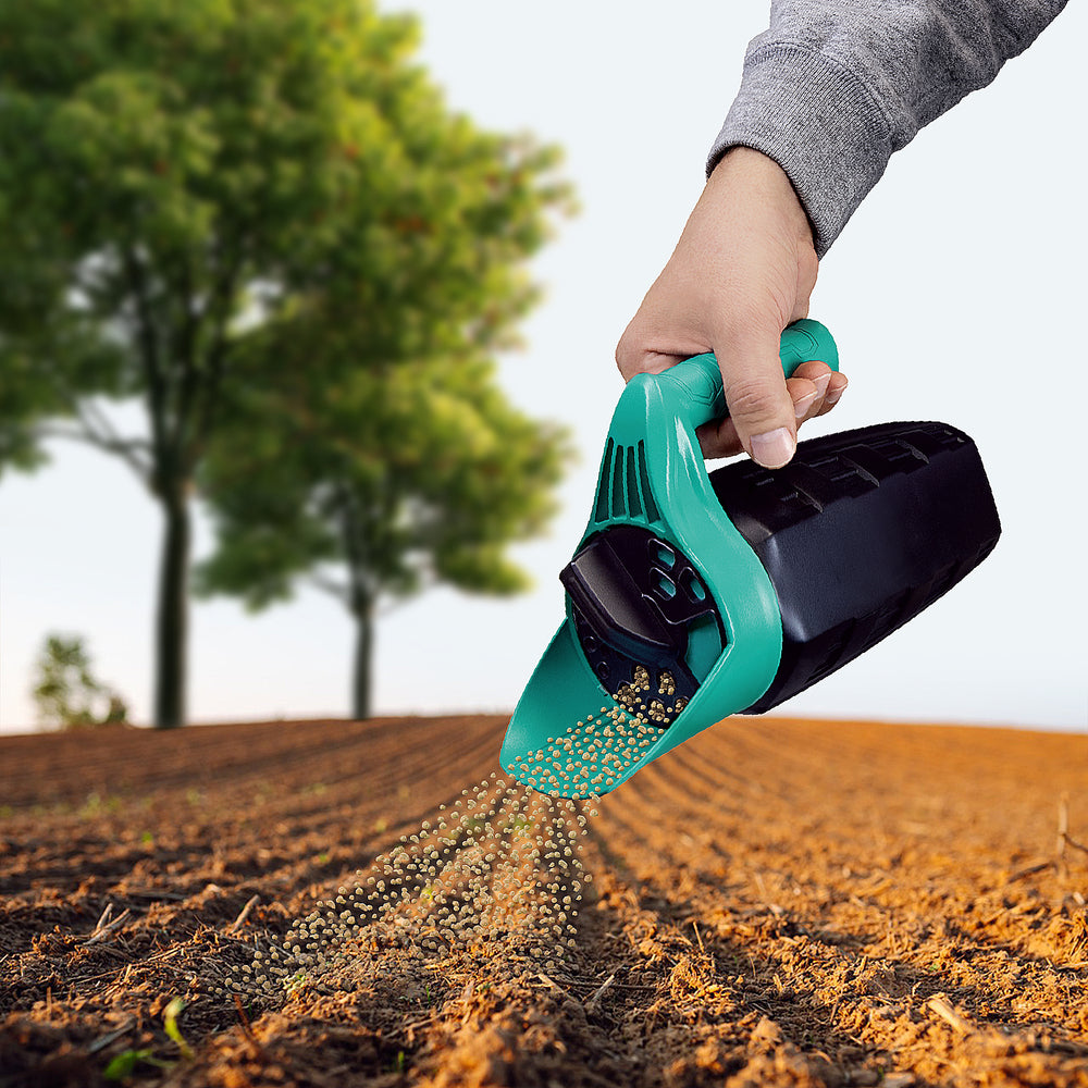 GARTOL Handheld Seed & Fertilizer Spreader, 30oz Adjustable Openings