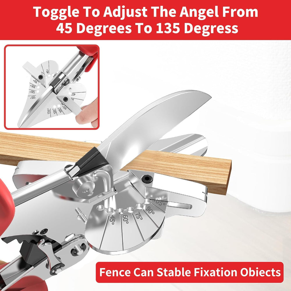 GARTOL 45°-135° Ratchet  Miter Shears with 5 Versatile Interchangeable Anvils