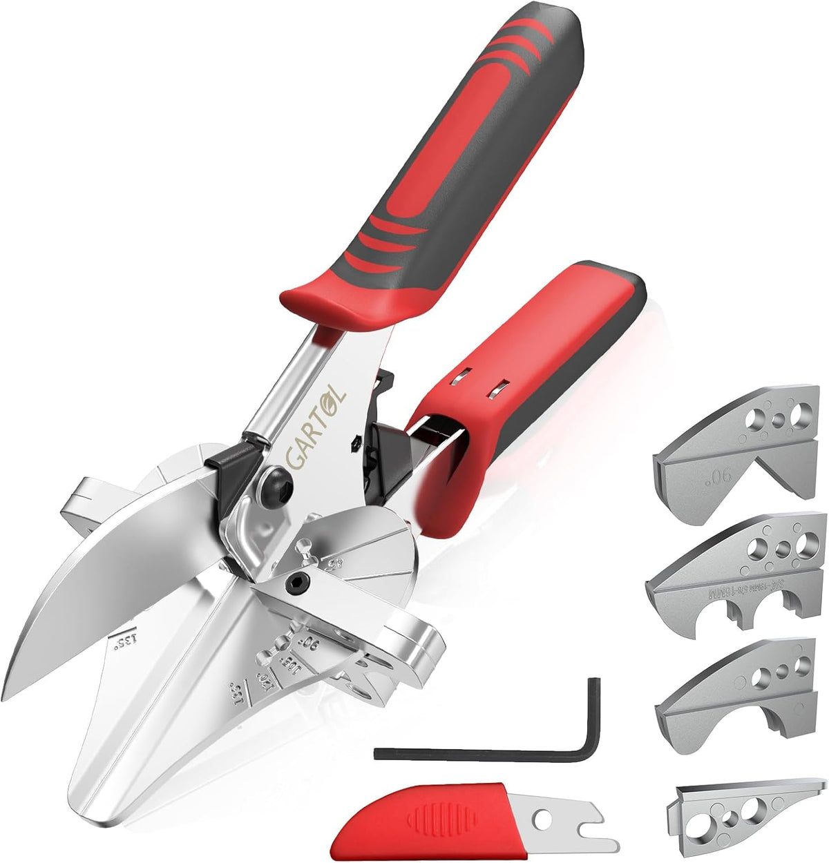 Ratchet Miter Shears 45°-135° with 5 Interchangeable Anvils | GARTOL