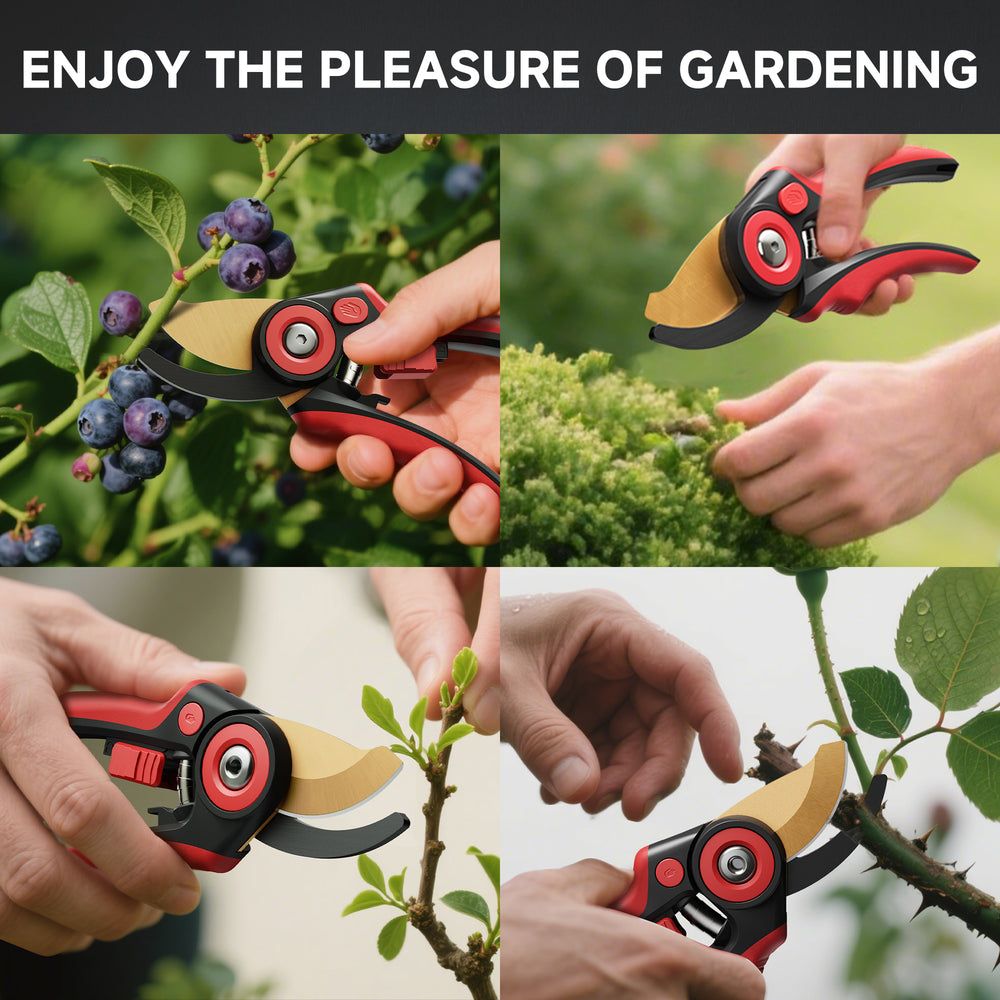 GARTOL 7.8" Professional Bypass Pruning Shears - 65Mn Steel Clipper
