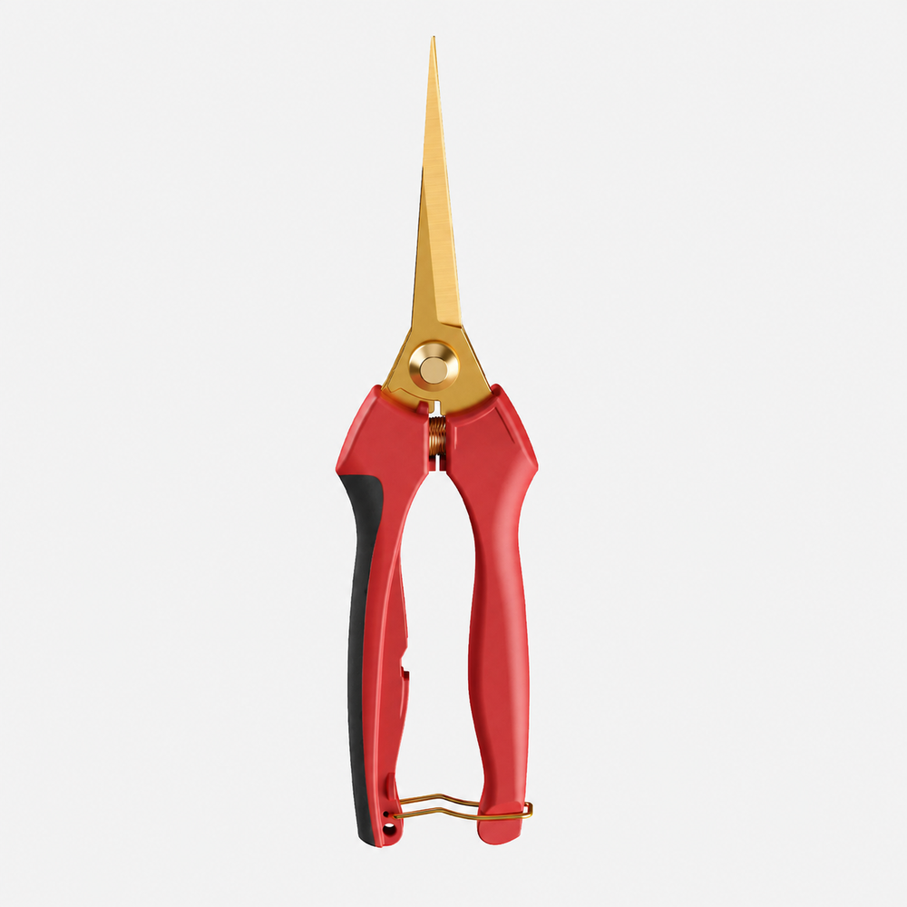 GARTOL HC191 Straight Pruning Shears, 7CM Titanium-Coated Garden Scissors for Herbs, Roses, Flowers, Bonsai & Plant Trimming