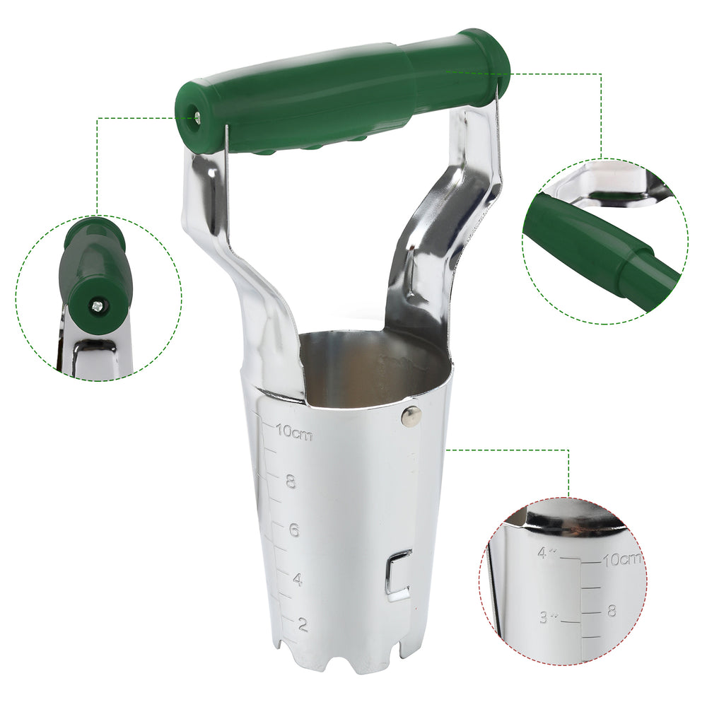 GARTOL Bulb Planter with Depth Mark - Alloy Steel Transplanter Tool