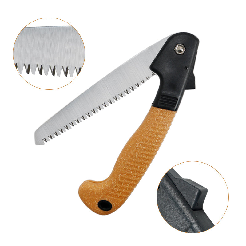 GARTOL 7.7" Folding Saw with Triple-Cut Razor Teeth Hand Saw