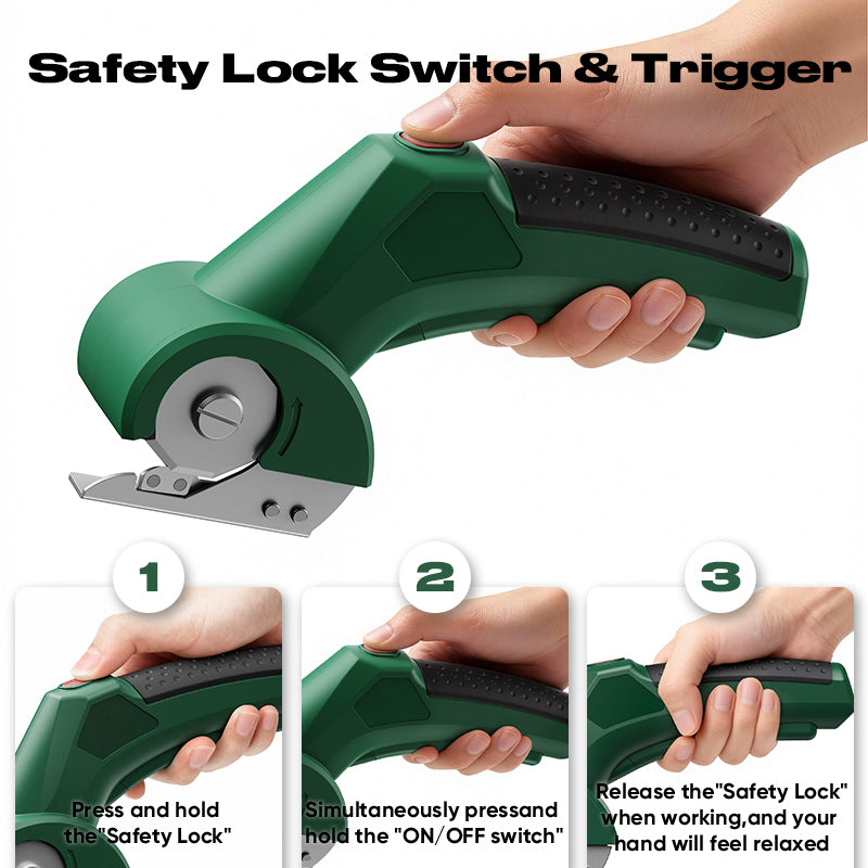 GARTOL 3.7V Rechargeable Electric Scissors for Fabric & Leather Cutting