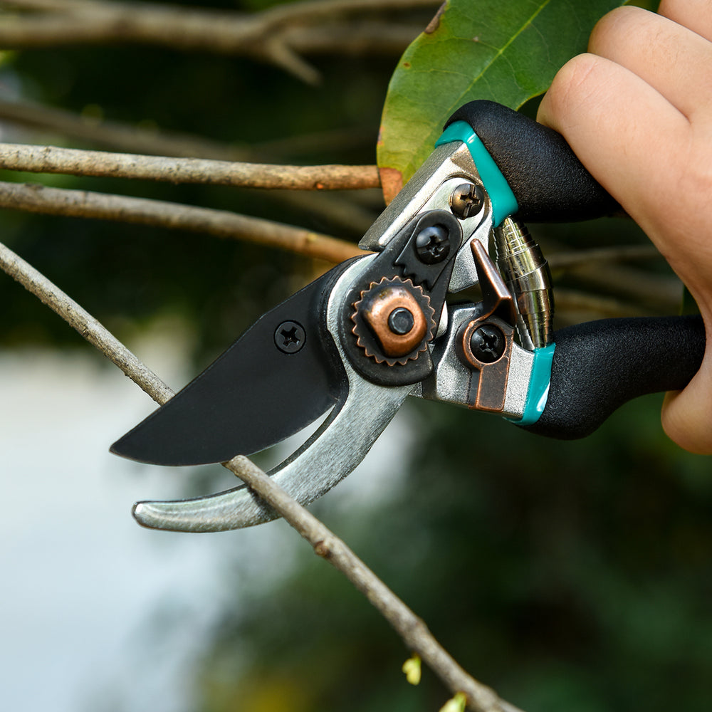 Gartol 8.5" Professional Bypass Pruning Shears - 65Mn Steel Clipper