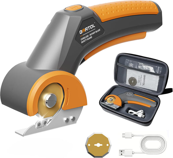 GARTOL 4V Cordless Electric Scissors with Self-Sharpening Blade