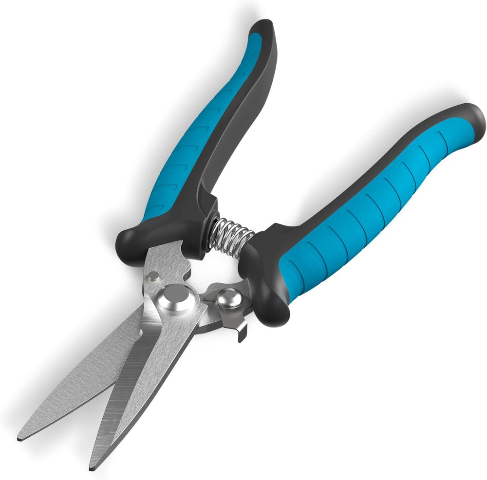 GARTOL 8" Heavy Duty Scissors - High Carbon Steel Tin Snips with Wire Cutter Notch