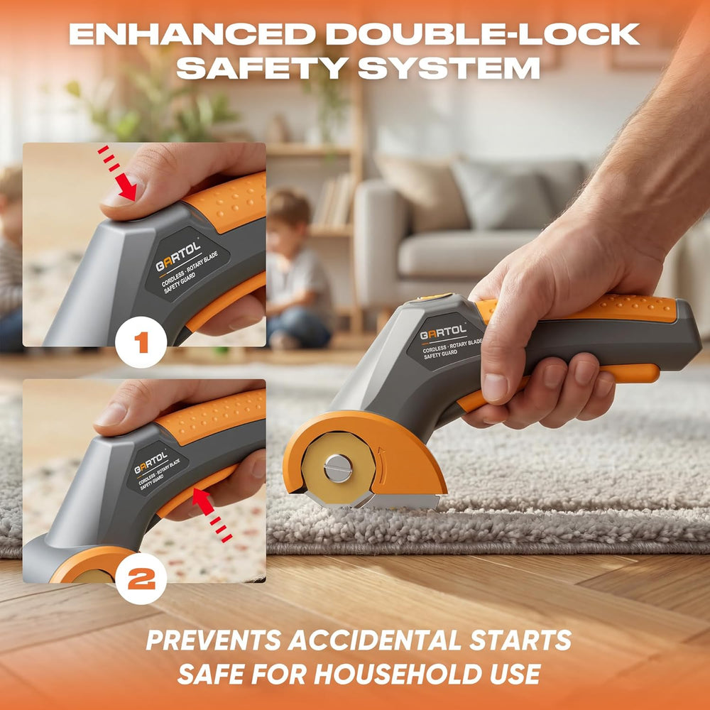 GARTOL 4V Cordless Electric Scissors with Self-Sharpening Blade