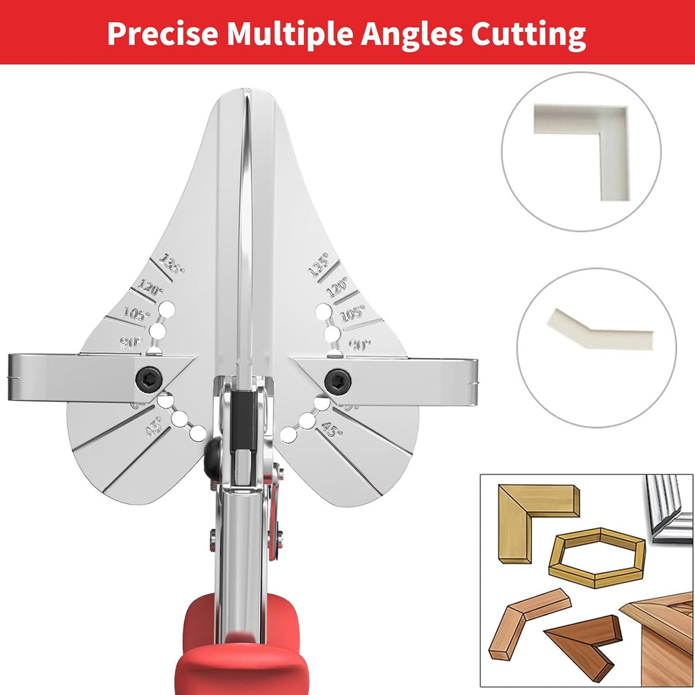 GARTOL 45°-135° Ratchet  Miter Shears with 5 Versatile Interchangeable Anvils
