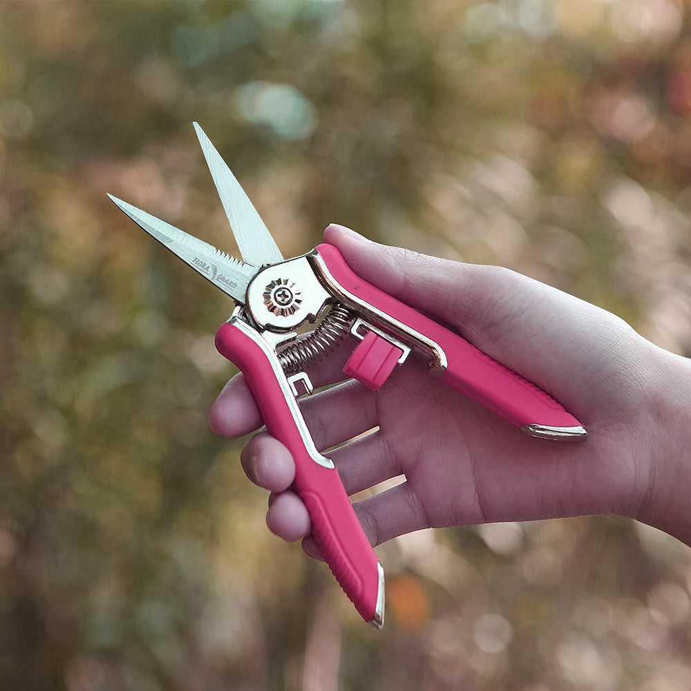 GARTOL 6.5" Red Pruning Shears - Sharp Floral & Garden Scissors