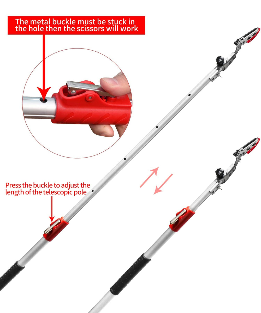 GARTOL Telescopic Pole Pruner & Saw (3.67-5.45ft)