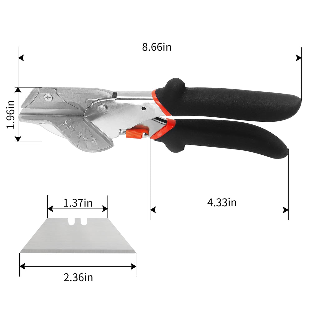 GARTOL Multi Angle Miter Shear Cutter with 10 Spare Blades | 45°-90°