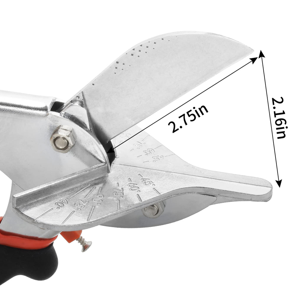 GARTOL Quarter Round Cutter - 45°-135° Adjustable Miter Shears with 2 Replacement Blades