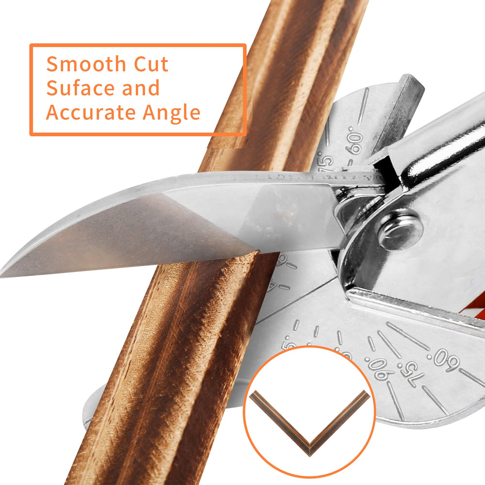 GARTOL Quarter Round Cutter - 45°-135° Adjustable Miter Shears with 2 Replacement Blades