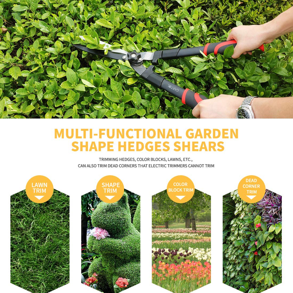 GARTOL multi-functional hedge shears for lawn, shape, color block, and dead corner trimming