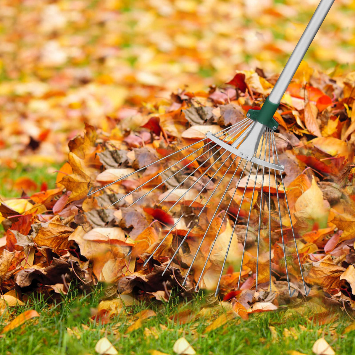 Adjustable Garden Leaf Rake-GARTOL