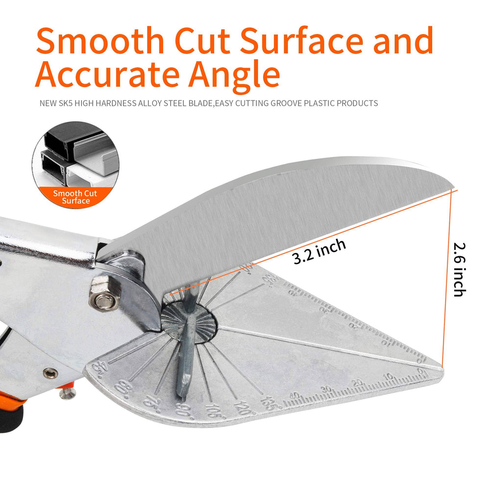 GARTOL Large Miter Shear Cutter - 45°-135° Adjustable Angle Tool(Not for Hardwood)
